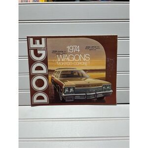 1974 Dodge Monaco and Coronet Station Wagon Original Car Sales Brochure Catalog